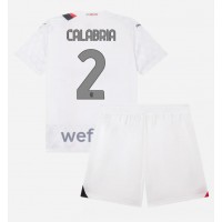 Echipament fotbal AC Milan Davide Calabria #2 Tricou Deplasare 2023-24 pentru copii maneca scurta (+ Pantaloni scurti)